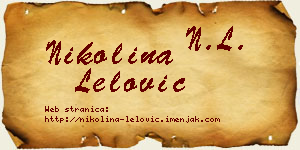 Nikolina Lelović vizit kartica